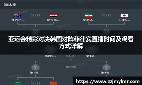 亚运会精彩对决韩国对阵菲律宾直播时间及观看方式详解